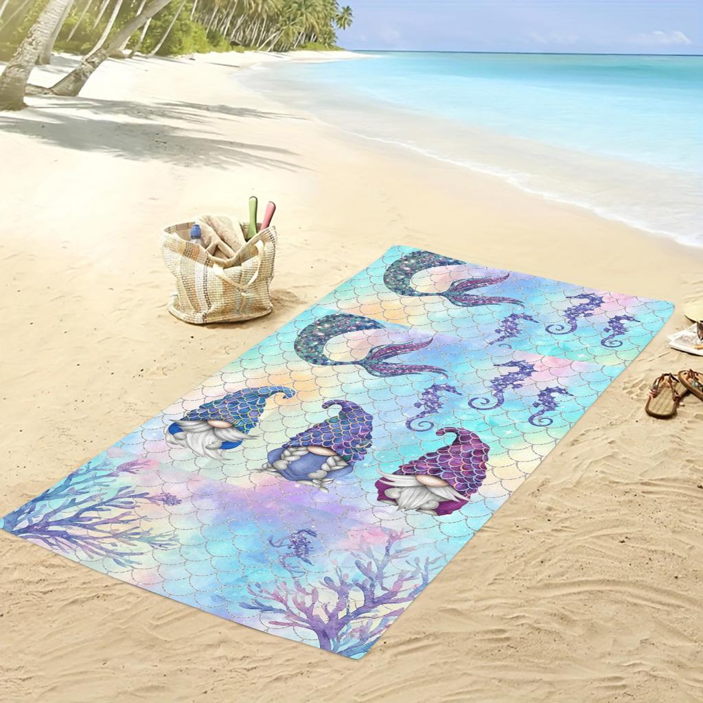 Versatile Polyester Beach Towel - Ideal for Swimming, Fitness, Camping, Yoga, Travel and Outdoor Activities