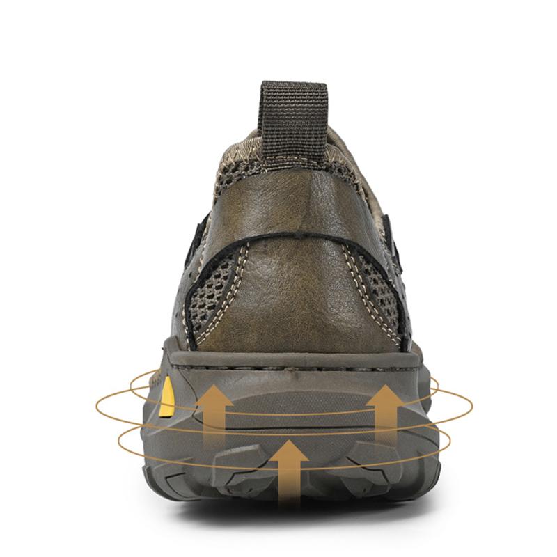 Men's Outdoor Mesh Hiking Shoes Breathable Non-slip Quick-dry Wading Shoes for Summer Trekking Walking Fishing Water Sneakers