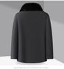 Men's Plus Size Business Casual Fleece-Lined Jacket with Detachable Fur Collar - 2025 Winter Collection