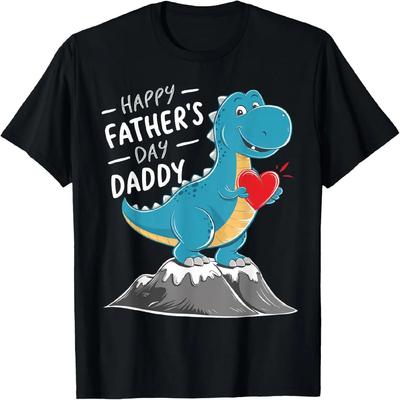 Happy Father's Day Daddy Dino Son For Mom TRex Toddler Boy T-Shirt
