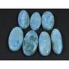 196Cts. Natural Larimar Pectolite Oval Cabochon Loose Gemstone 07 Pcs Lot C-858