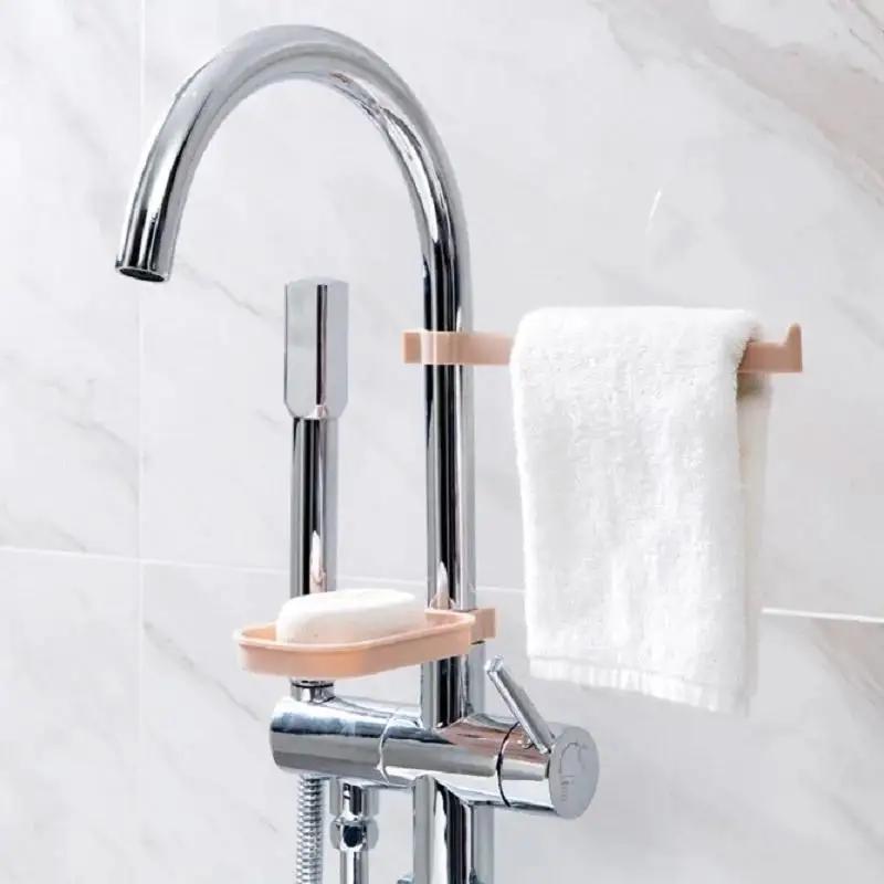 2-in-1 Multifunction Sink Storage Rack Sponge Cloth Soap Box Combination Device Adjustable Drain Basket Kitchen Holders Gadgets