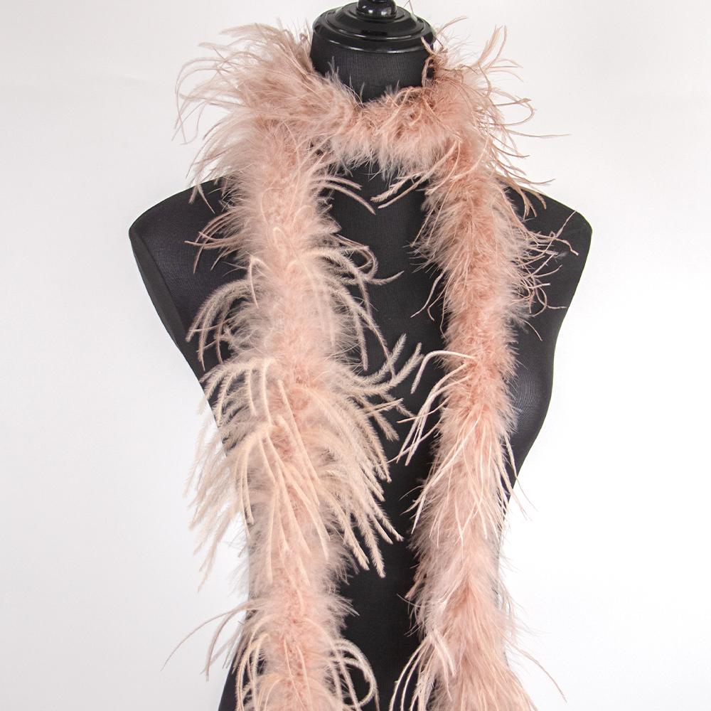 1Ply Ostrich Feather Boa 13-15CM Long Feathers Trims for Crafts Party Dress Sewing Decoration Plumas Ribbon 2 Meters Multicolor