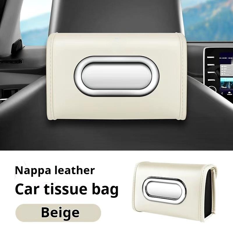 Boîte à mouchoirs de voiture Boîte à mouchoirs suspendue au dossier de siège de voiture Boîte d'accoudoir Pare-soleil Boîte à serviettes de voiture Accessoires de voiture