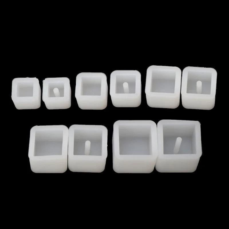 10Pcs/Set Creative DIY Handmade Necklace Pendant Mold Square Bead Silicone Resin Jewelry Pendant Making Casting Mold Wholesale