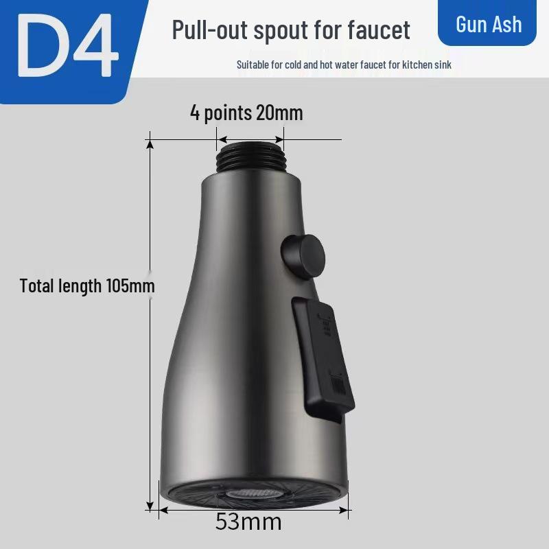 Retractable Anti-Splash Kitchen Faucet Nozzle for Vegetable Washing