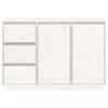 Vidaxl Cabinet, White, 111X34X75 Cm, Solid Pine Wood