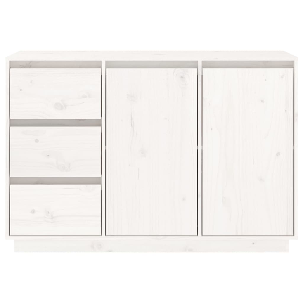 Vidaxl Cabinet, White, 111X34X75 Cm, Solid Pine Wood