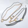 4PCS Bold Bohemian Stackable Chain Necklaces Adjustable Length Punk Rock Chic Collarbone Chain Jewelry