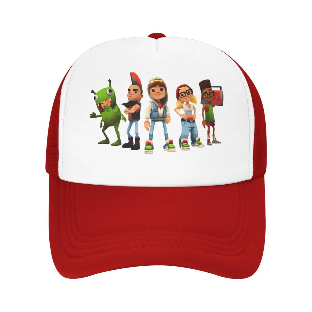 Subway Surfers Hra Kšiltovka Truckerová Pro Dospělé Přiléhavá Táta Kšiltovka Trucker Pracovní Kšiltovka Sluneční Kšiltovka Nastavitelná Polyesterová Síťovina Baseballová Čepice Jaro