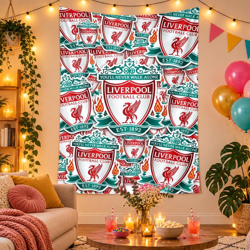 Polyester Wall Tapestry with Liverpool Design, Decorative Hanging for Bedroom Living Room Dorm