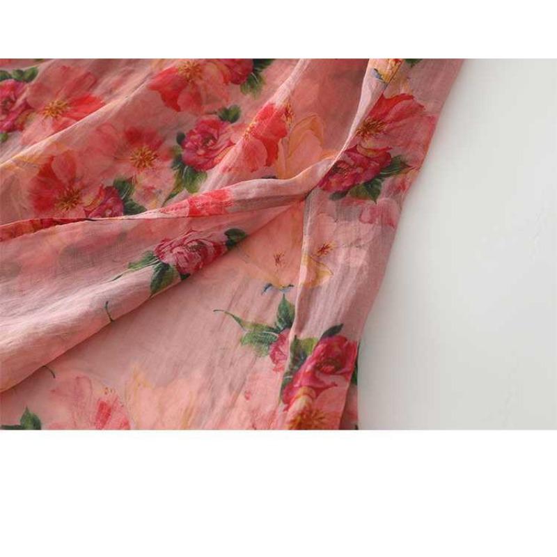 Personalized Diagonal Plate Button Printed Split Modified Dresses