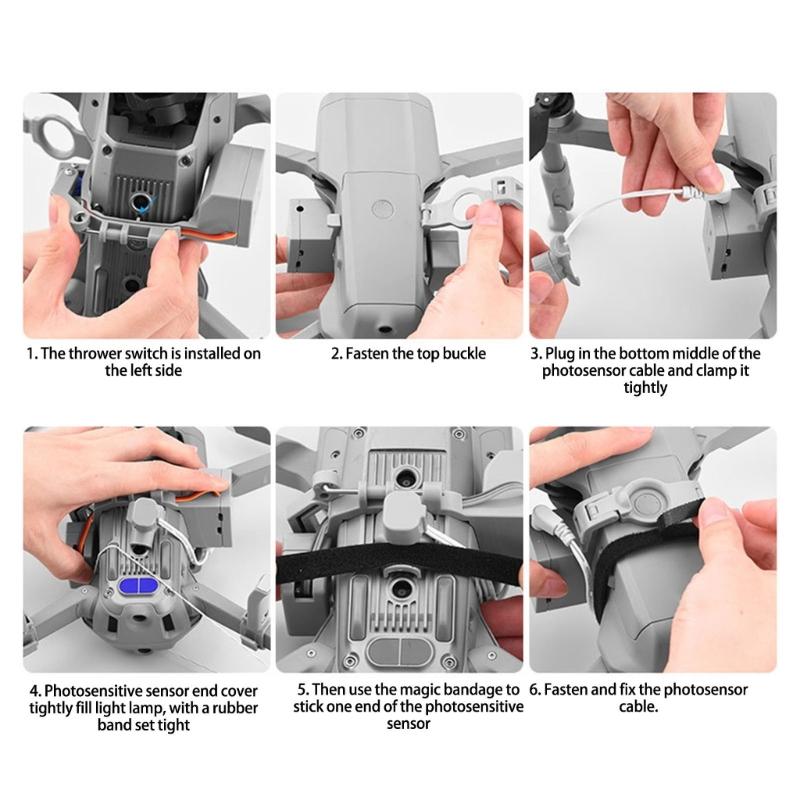 UAV Drop Thrower Set with USB Cable Wedding Proposal Rings Gift Delivery & Rescues Device for Air 2