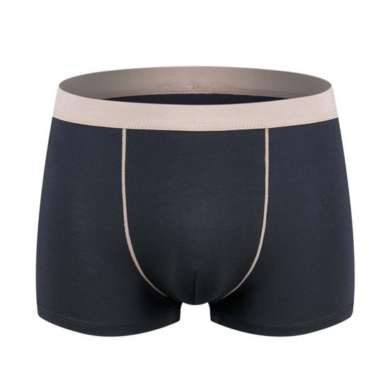 Men Boxer Underwear Mid-rise Breathable Smooth Wiring Perfect Fit Shorts Panties Patchwork Color Tight Cut Underwear