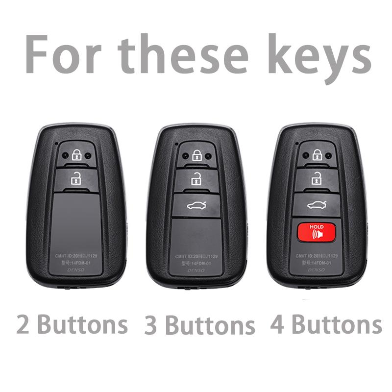 TPU 2 3 Buttons Car Key Fob Cover Case Holder Shell for Toyota Rav4 2021 Hybryd Camry 70 2020 Prado Corolla Sedan 2019 Keychains
