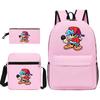 Estampa Clássica Novelty Friday Night Funkin Conjunto de 3 peças Mochilas Escolares para Alunos Mochila Daypack para Laptop Bolsa de Ombro Inclinada Estojo