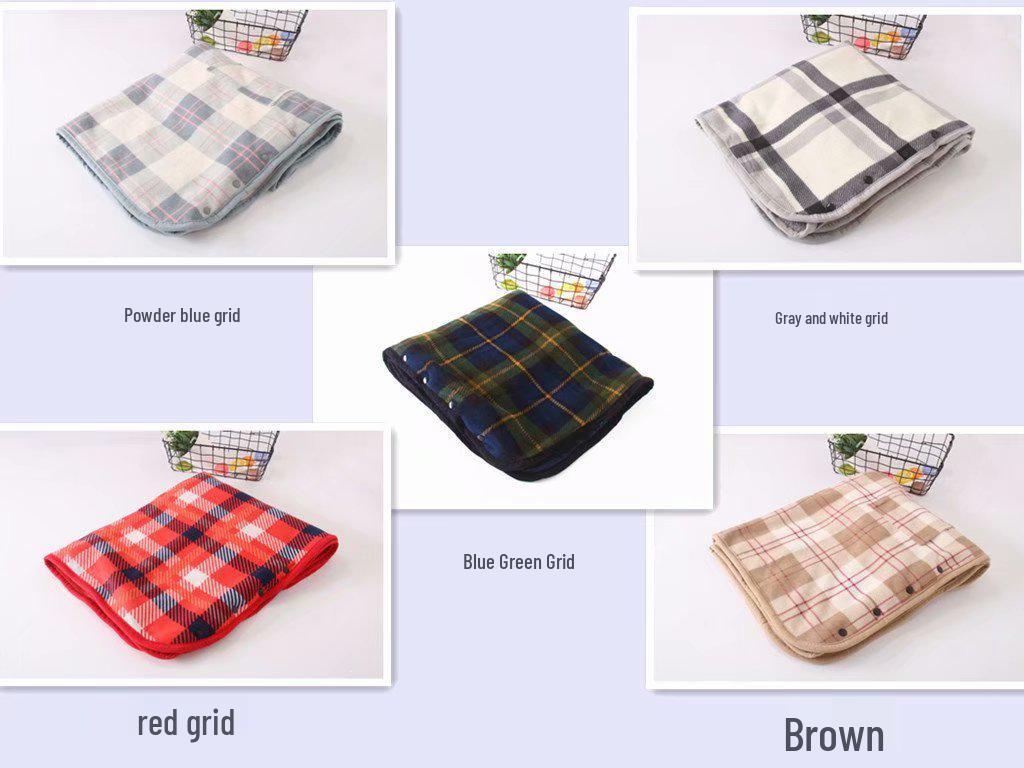 Multifunctional Moisture-Wicking Heat-Generating Flannel Nap Blanket - Fleece Shawl for Office & Kids