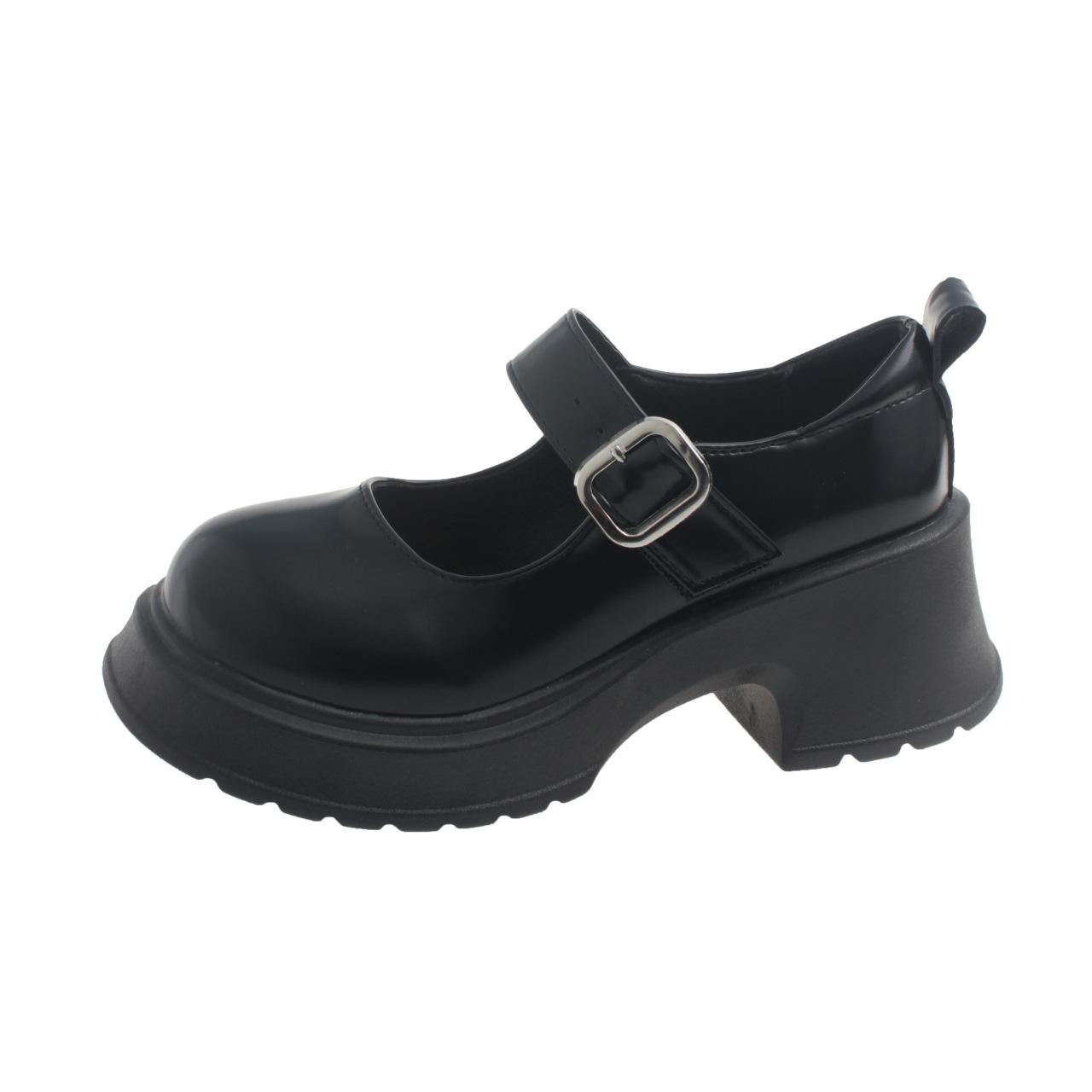 

2024 Женские туфли на каблуках Мэри Джейн на платформе Лолита Туфли на каблуках Женские винтажные туфли на высоком каблуке в японском стиле для девочек 34 чёрный