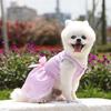 Yousheng Puppy Dress Plaid Printing Bow-knot Decor Apparel Two-legged Dog Costume Skirt for Summer