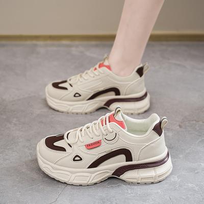 Summer Women's Shoes New Breathable Little White Shoes Women's Versatile Thick-soled Heightening Sports Shoes Casual Dad Shoes