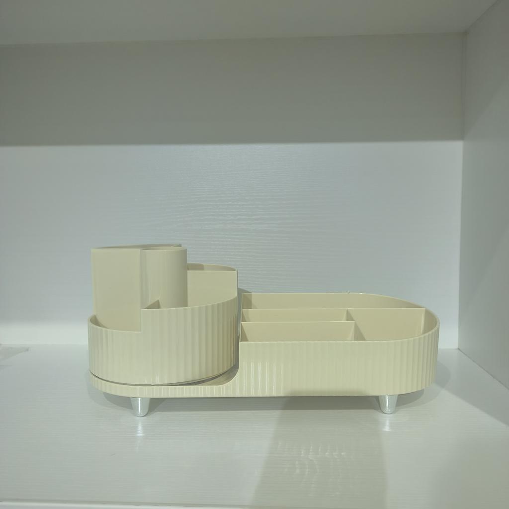 Rotating Cosmetics Storage Box Dressing Table Large Capacity Storage Lipstick Makeup Brush Skincare Organizing Shelving