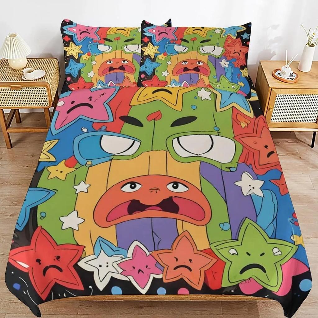 Soft Microfiber Duvet Cover Set 2Pcs,Rainbow Tie Dye Quilt Cover Bedding Set Bed Covers And Pillowcase 75*50 With Zipper Closure