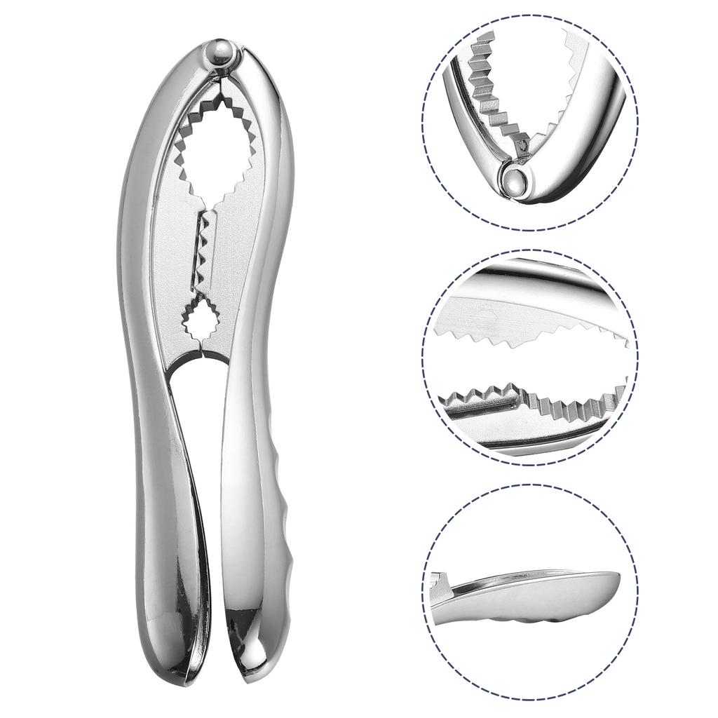 Handheld Nut Opener Zinc Alloy Walnut Cracker Ergonomic Tool For All Hard Shell Nuts, Portable Kitchen Utility Nut Sheller