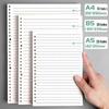 B5 Loose-Leaf Notebook Refill, 26-Hole, A5 Detachable, Horizontal Lines or Grid, Ideal for Postgraduate Exams