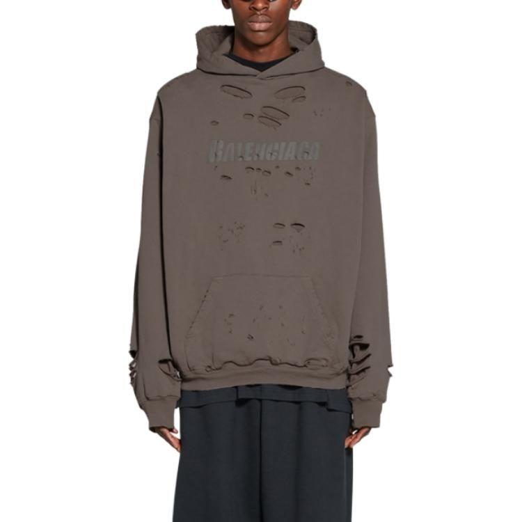 Balenciaga Caps Destroyed Oversize Fit Hoodie 659403TKVB67185