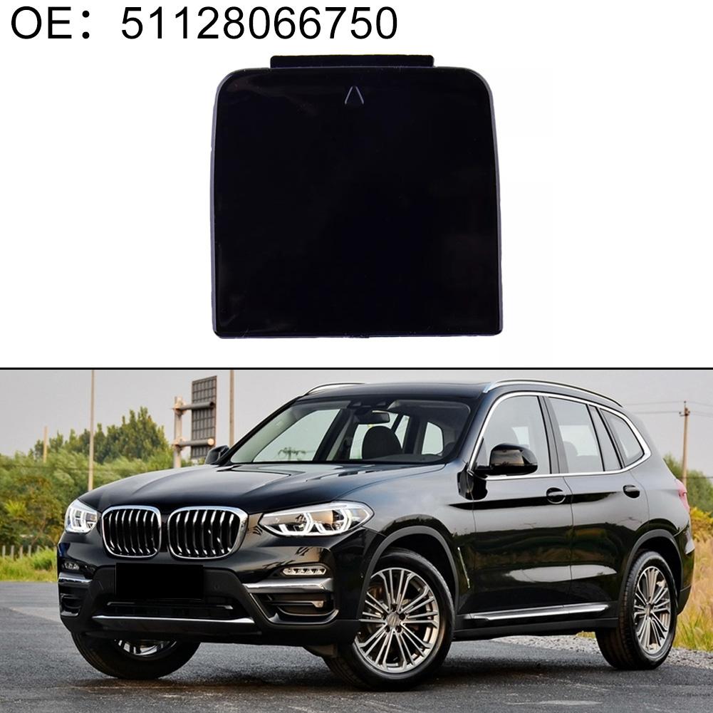 Sleek and Black Rear Bumper Tow Hook Eye Cover Cap for BMW X4 F26 2015 2018