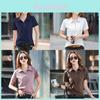 Cotton Polo Shirt For Women With Long Sleeve Slim Fit Elegant Style For Spring