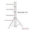 2.8m Stainless Steel Tripod with Weighted Base and Spring Buffer for Photography and Live Streaming, Includes 2.1m Fill Light Stand
