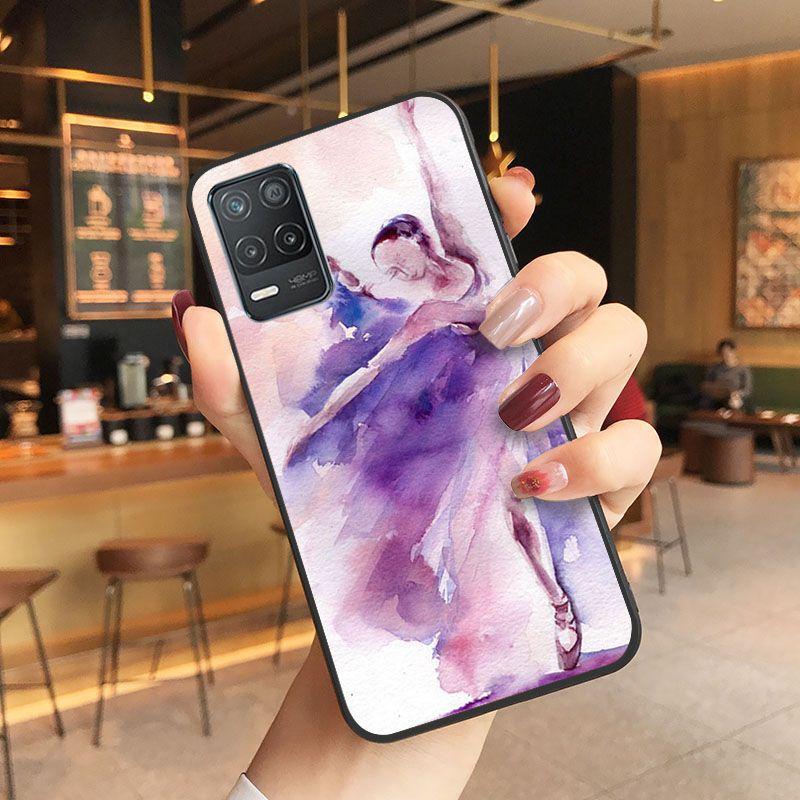 Aquarellmalerei Ballettmädchen Muschel Handyhülle Für oppo Realme 8Pro 6 6i 7pro 9i 9pro C11 C21Y C21 C25Y C25S C3 Q3S XT Hüllen