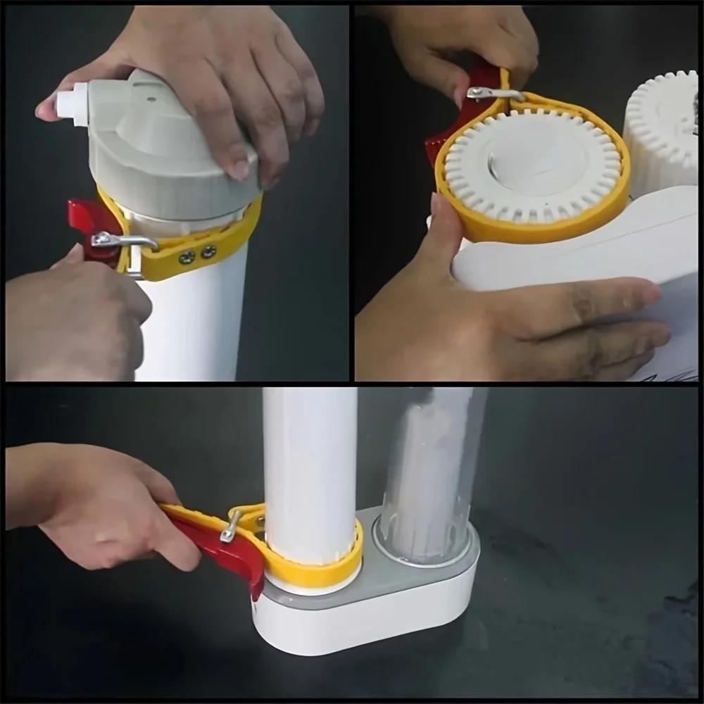 8IN Belt Wrench Oil Filter Puller Strap Spanner Chain Wrench Strap Opener Adjustable Strap Opener Cartridge Disassembly Tool