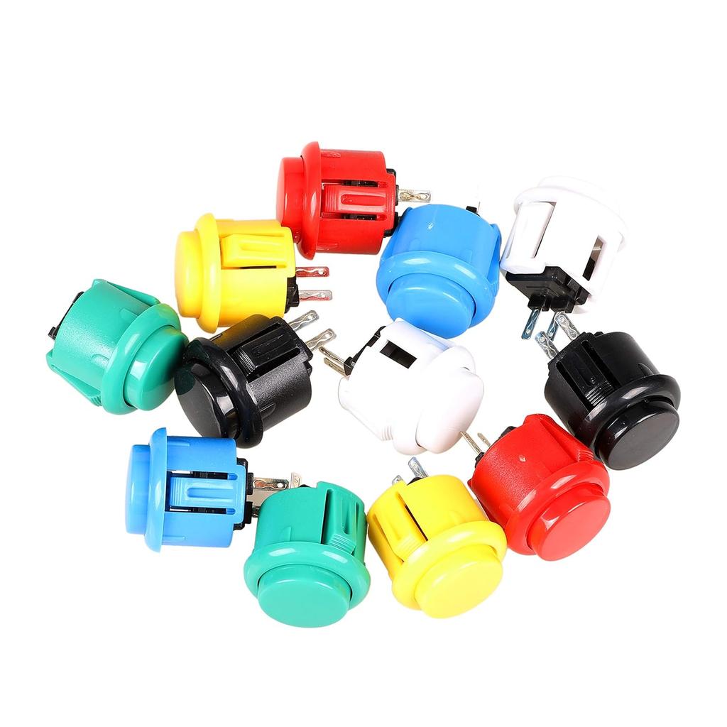 EG STARTS 10x 24mm Arcade Push Buttons Switch for Video Games Arcade Machine DIY Parts Mame Jamma Raspberry Pi KOF Arcade Pinball Machine Parts &
