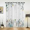 Thanksgiving Pumpkin Autumn Eucalyptus Curtains for Bedroom Living Room Window Curtain Treatments Blinds Kitchen Decor Drapes