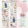 AGUGU Girl's Die-cut Glitter Campus Graffiti Tape Sticker Roll