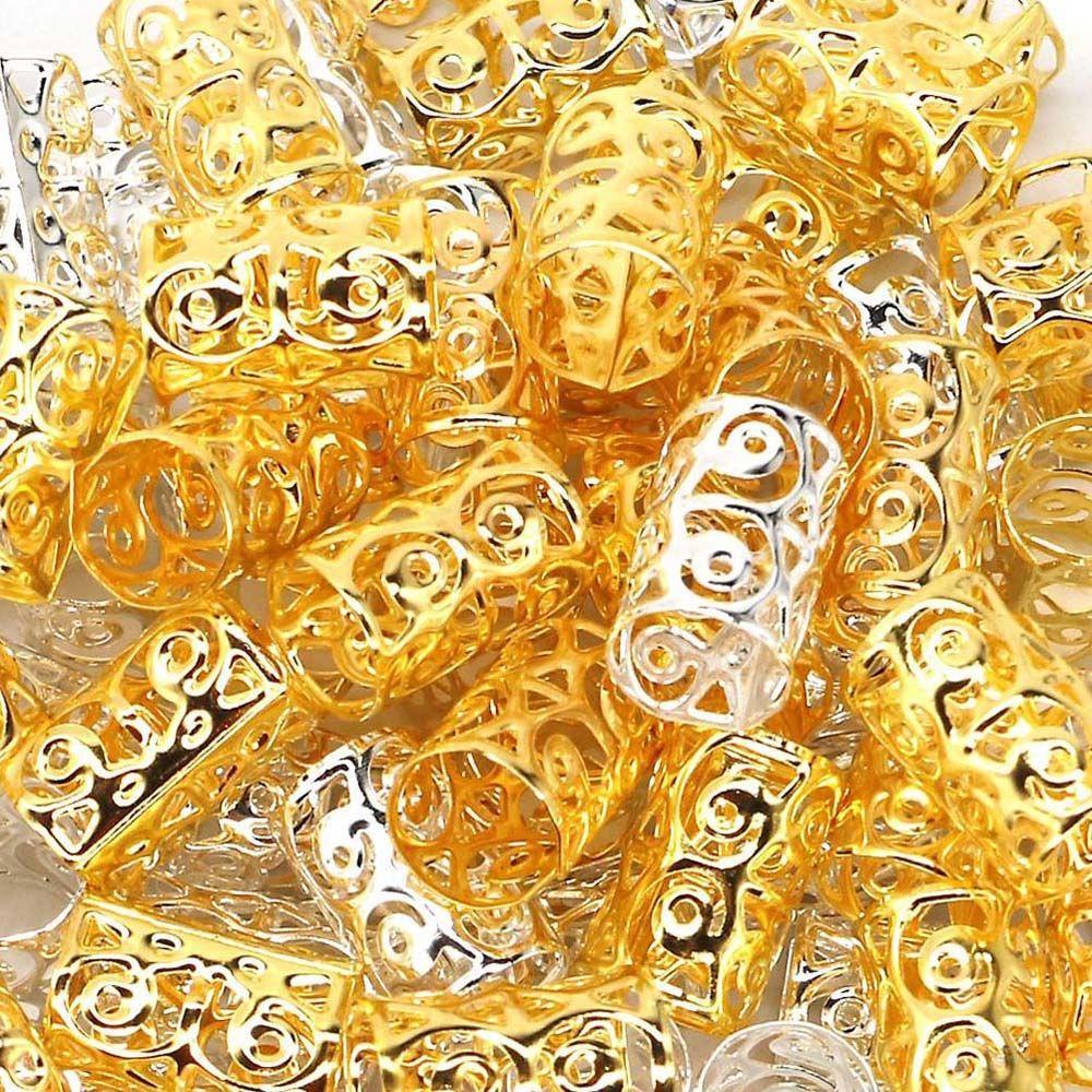 Metal Clip Wig Accessories Cuffs Tubes Rings African Hair Rings Braided Hair Beads Dreadlock Beads