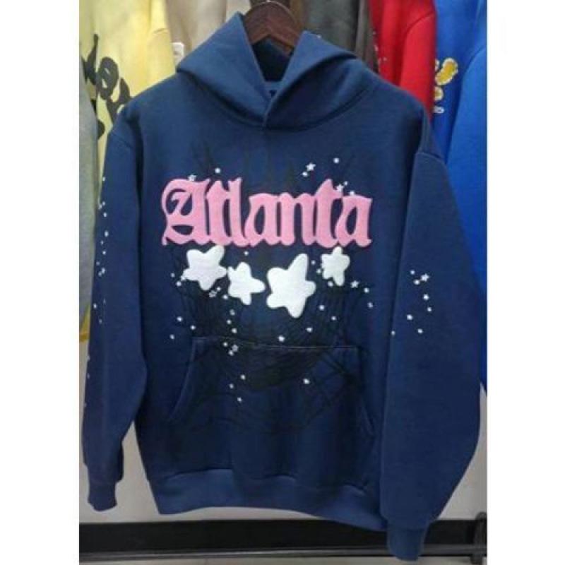 

Чоловіча оригінальна важка толстовка Sp5der з товстого флісу 450 г, з капюшоном та об ємним принтом Small