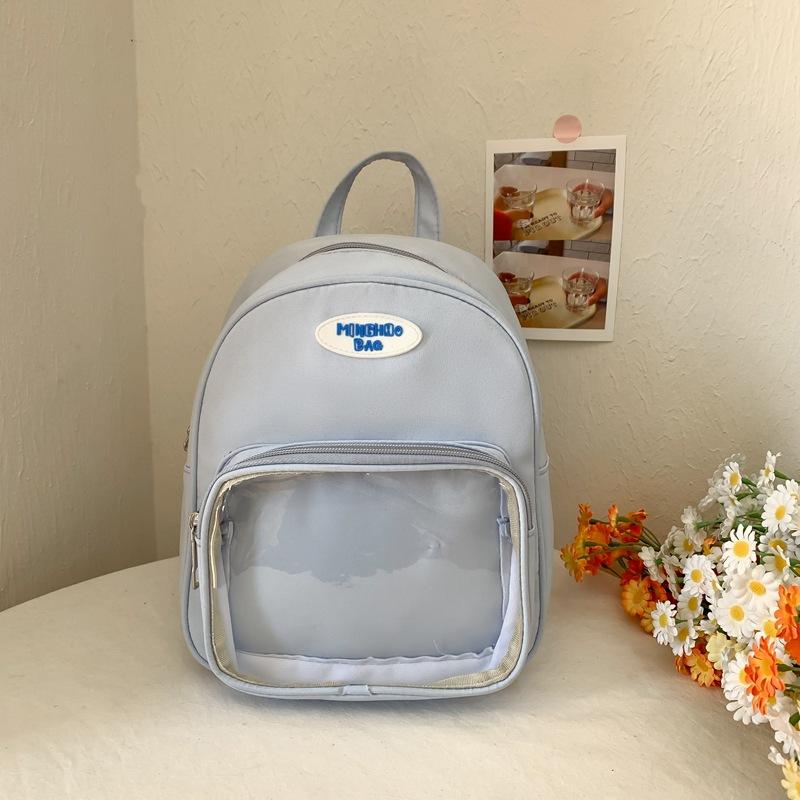 Schooltas Japanse stijl INS mini transparante kinder kleine tas, zoete niche meisjesachtige reis- en winkel kleine rugzak voor vrouwen