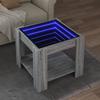 LED Coffee Table Grey Sonoma 53x53x45 Cm Particleboard