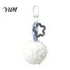 Backpacks Accessory Plush Ball Keychain, Fluffy Pompom Pendant with Hollow Star, Backpack Decorative Accessories Purse Bag Accessories, Gift for Women