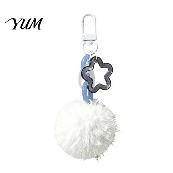 Backpacks Accessory Plush Ball Keychain, Fluffy Pompom Pendant with Hollow Star, Backpack Decorative Accessories Purse Bag Accessories, Gift for Women