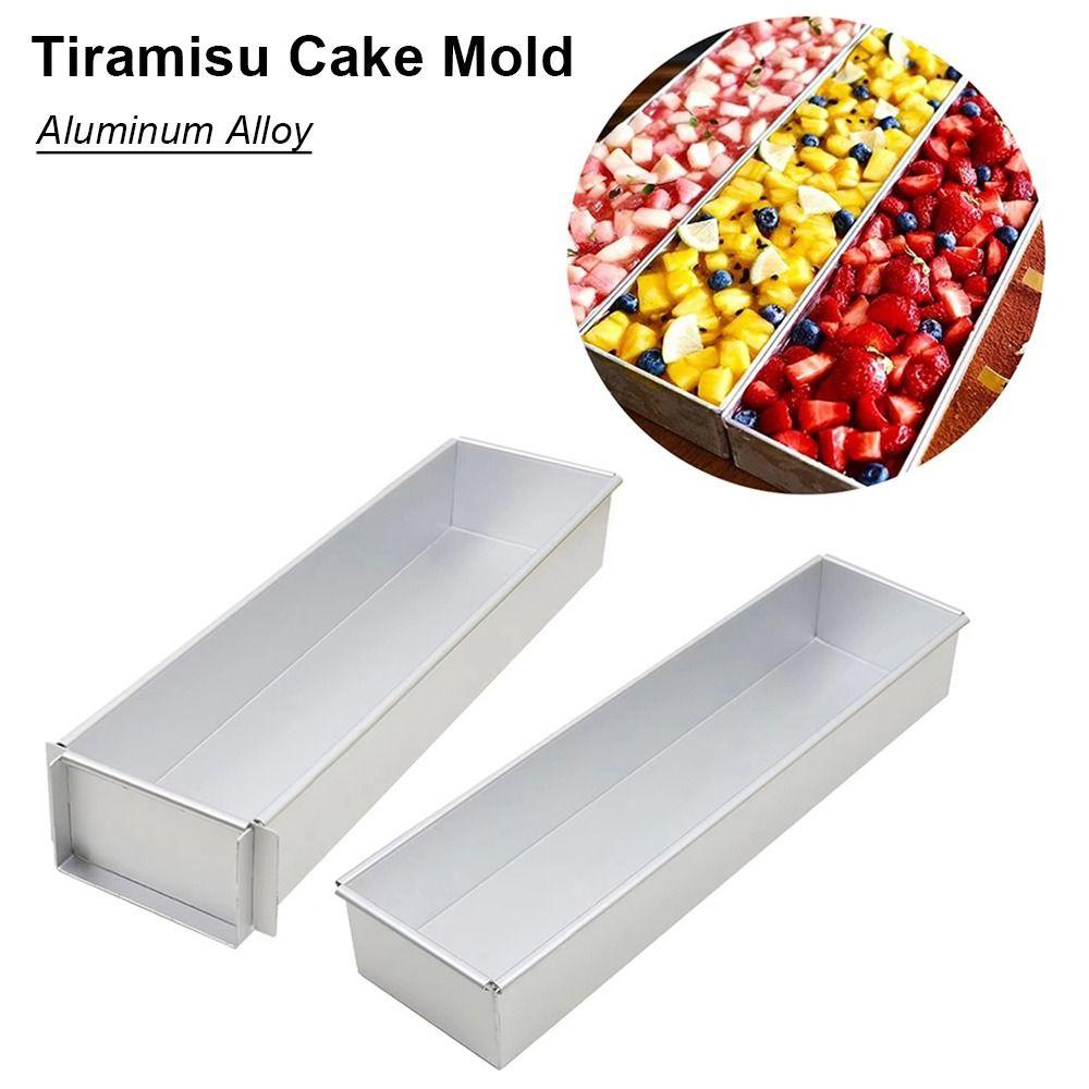 

1Pcs Aluminum Alloy Baking Mould Rectangle Baking Tools Cheesecake Pan for Kitchen Coffee Pastry Movable Frame