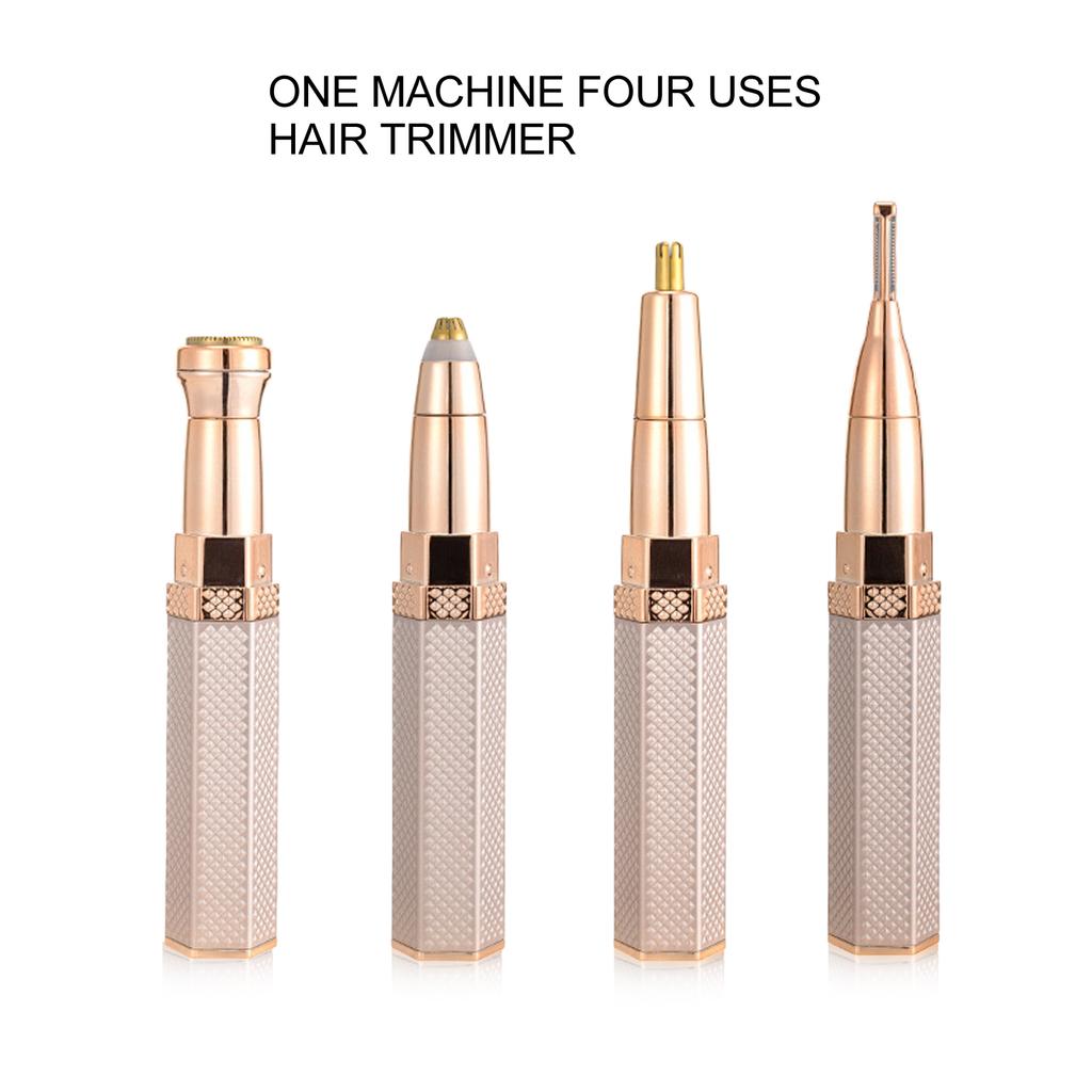 Electric Eyebrow Trimmer Waterproof Lightweight 4 in 1 Body Hair Remover for Women Men