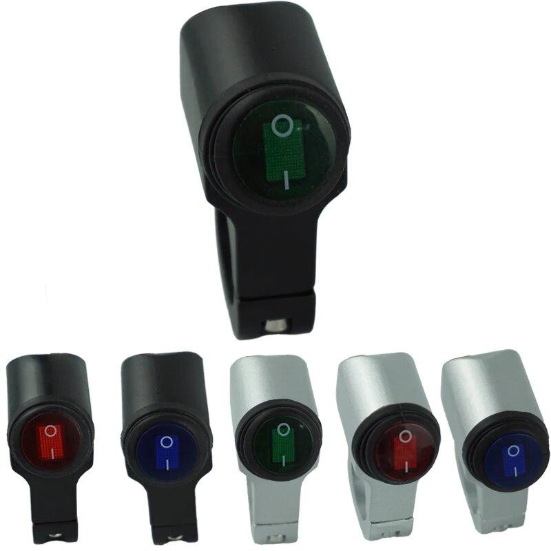 

12 В водонепроницаемый 7/8 22 мм руль мотоцикла, переключатели управления, крепление для фар, аварийный тормоз, противотуманный фонарь, кнопка включения выключения