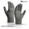 Men's Winter Thickened Alpaca Knit Touchscreen Gloves