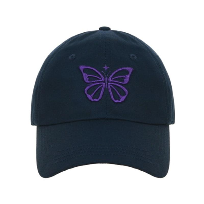 

NICK&NICOLE VINTAGE BUTTERFLY BLINK BALL cap_NAVY PURPLE FREE
