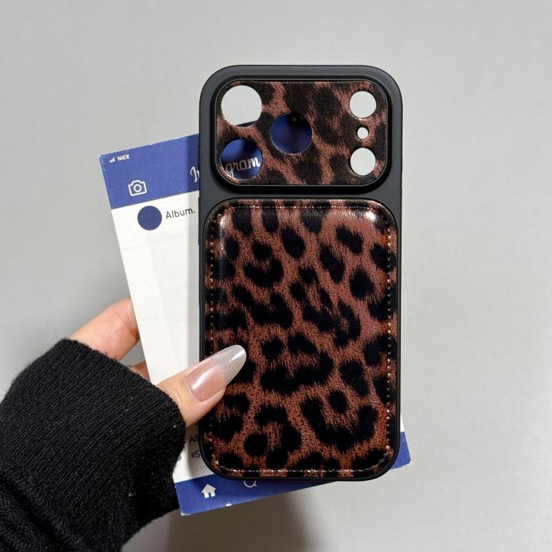 Luxury Retro Leopard Print Pattern Bumper Phone Case For iPhone 17 Air 16 15 14 Pro Max 16Plus Electroplating Bulge Back Covers
