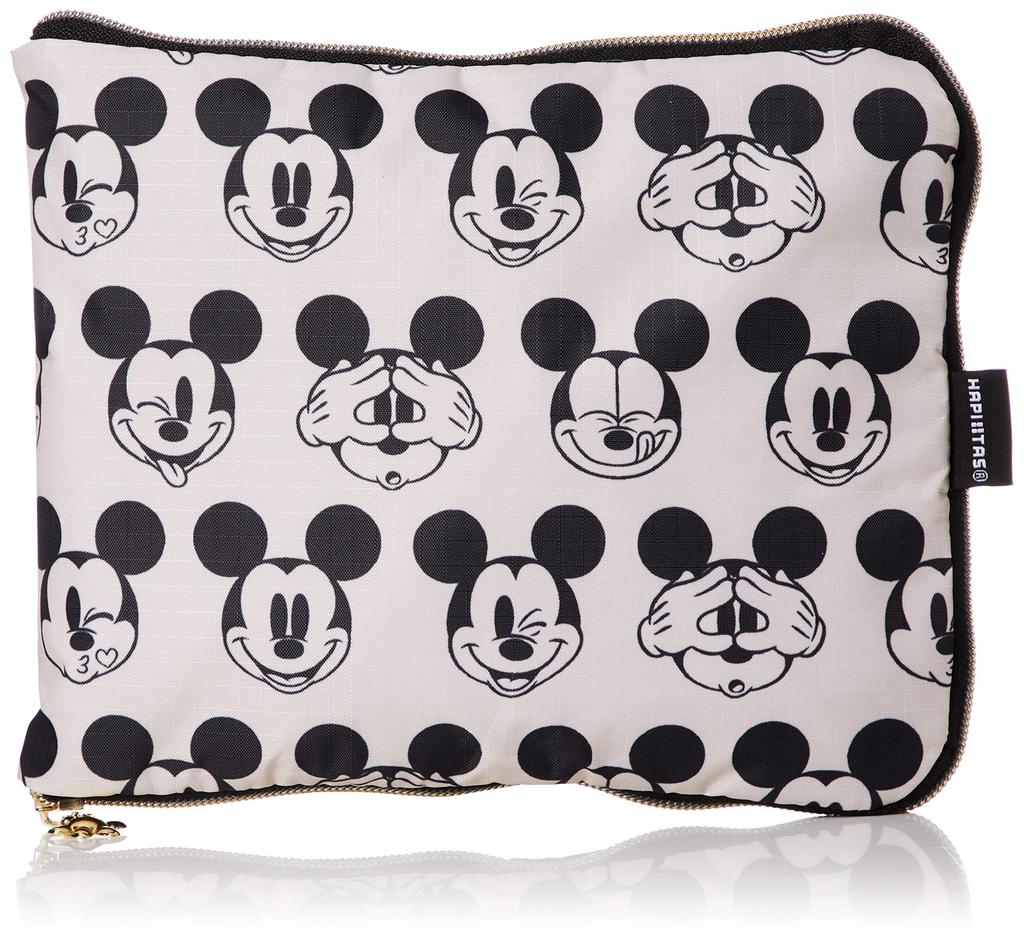 Hapitas Foldable Boston Bag Disney Mickey Mickey Mouse Face Black (Medium), Carry-On, Mouse, H0002-DN, 0.39kg, DN1.